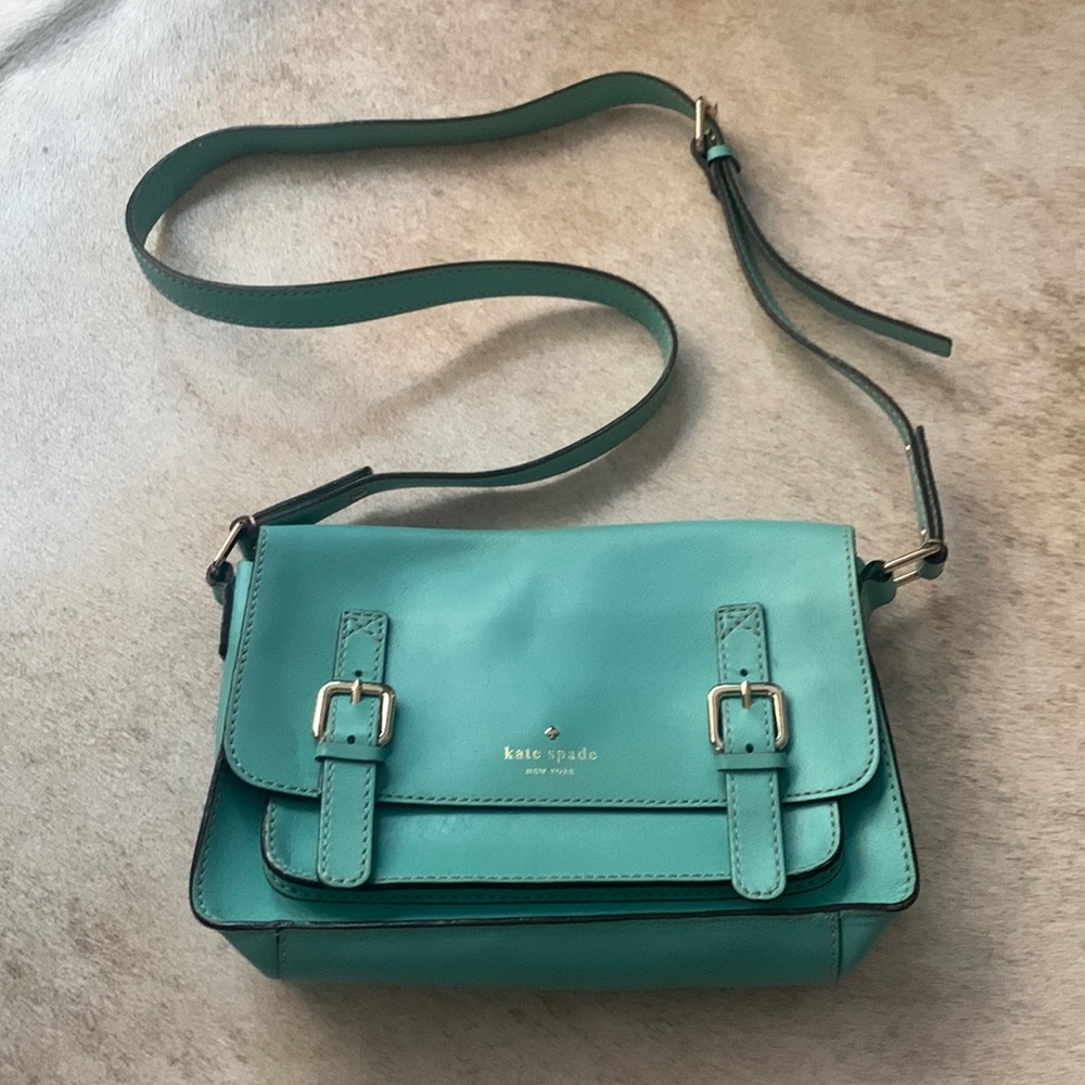 Kate Spade leather teal blue purse